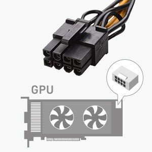 6 PiN TO 8 PiN PCIe POWER CABLE CONNECTOR (6+2) 8