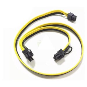 6 PiN TO DUAL 8 PiN PCIe POWER CABLE CONNECTOR (6+2) BIG SIZE 60CM