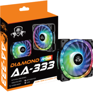 AA-333 DIAMOND RING DUAL SIDE REMOTE RGB CASE FAN