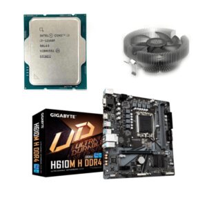 i3 12100F 12TH GEN MOTHERBOARD PROCESSOR PACKAGE WiTH GiGABYTE H610M H DDR4