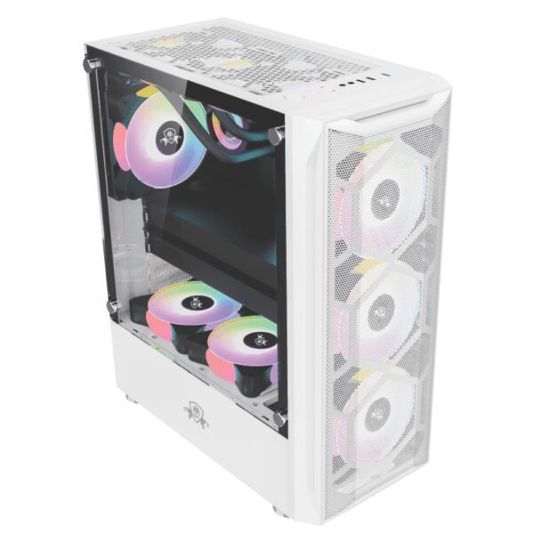 RAIDER GAMING PC CASE WHITE WITH AA-111 RGB FAN