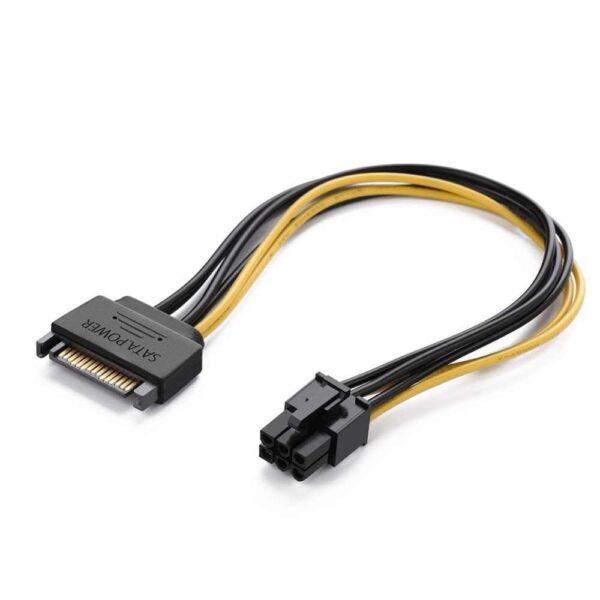 SATA POWER TO 6 PIN PCIe POWER CABLE CoNNECToR 1