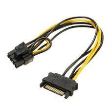 SATA POWER TO 8 PIN PCIe POWER CABLE CoNNECToR