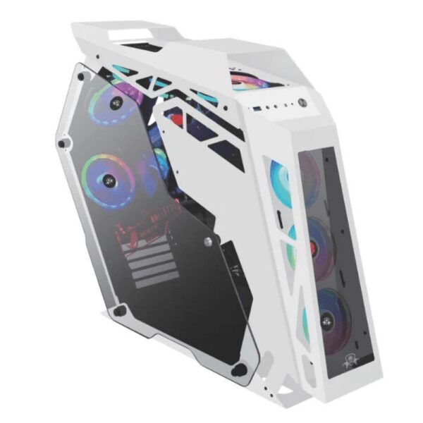 TRANSFORMER GAMING PC CASE WHITE WITHOUT FAN