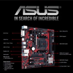 ASUS B450M DRAGON AMD RYZEN MOTHERBOARD Micro ATX USED 101 (2)