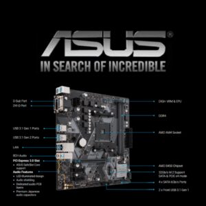 ASUS PRiME B450M-K AMD RYZEN MOTHERBOARD MiCRO ATX USED 11 (6)