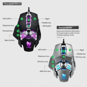 T-WOLF V10 WARRIOR BLACK RGB GAMING MOUSETION 4