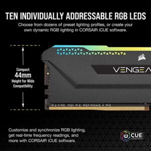 16GB DDR4 RAM 3600Mhz CORSAIR VENGEANCE RGB PRO AURA SYNC (2 X 8GB)(NEW PACKED WITH WARRANTY) 16