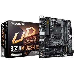 AMD RYZEN MOTHERBOARD GiGABYTE B550M DS3H R2 MICRO ATX 2