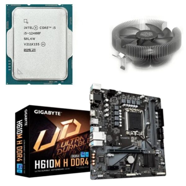 i5 12400F 12TH GEN MOTHERBOARD PROCESSOR PACKAGE WiTH GiGABYTE H610M H DDR4