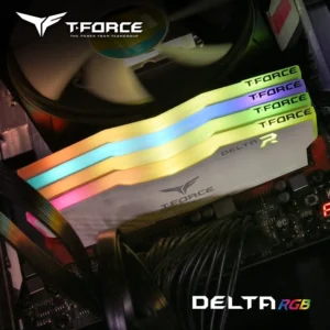 32GB DDR4 RAM 3600Mhz WHITE TEAMGRoUP T-FoRCE DELTA AURA SYNC RGB GAMiNG RAM (2 X 16GB) 3