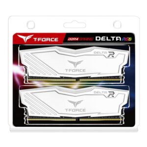 32GB DDR4 RAM 3600Mhz WHITE TEAMGRoUP T-FoRCE DELTA AURA SYNC RGB GAMiNG RAM (2 X 16GB) 5