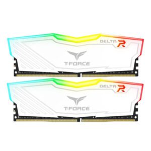 32GB DDR4 RAM 3600Mhz WHITE TEAMGRoUP T-FoRCE DELTA AURA SYNC RGB GAMiNG RAM (2 X 16GB) 6
