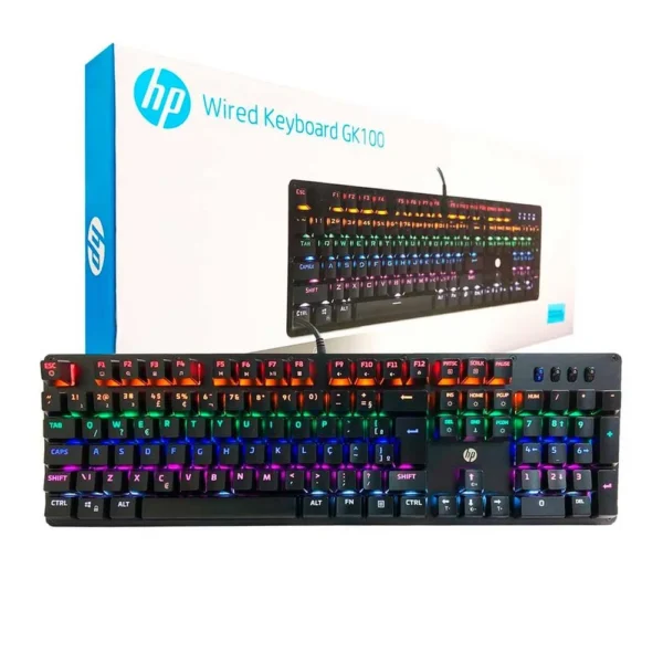 HP GK100 RGB MECHANICAL GAMiNG KEYBOARd WiTH BLUE SWiTCH 4
