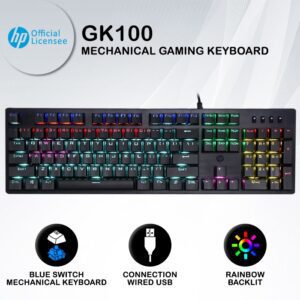 RGB MECHANICAL GAMiNG KEYBoARD HP GK100F 5