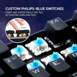 PHiliPS SPK8404 RGB MECHANICAL GAMING KEYBOARd WiTH BLUE SWiTCH 5