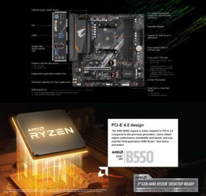 GiGABYTE B550M AORUS ELiTE RYZEN MOTHERBOARD NEW 5