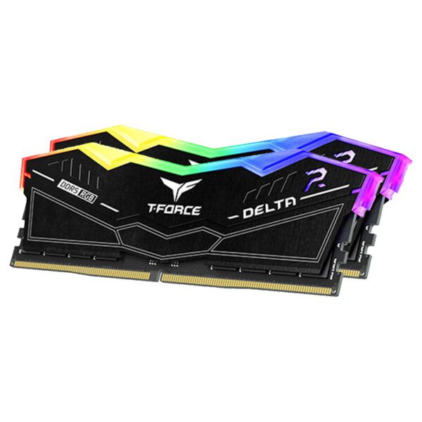 32GB DDR5 RAM 5600Mhz BLACK TEAMGRoUP T-FoRCE DELTA AURA SYNC RGB GAMiNG RAM (2 X 16GB) 6