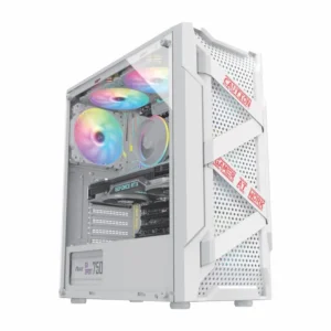 ARMOR WHITE GAMiNG PC CASE WiTHOUT FAN