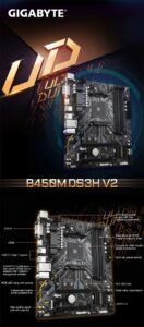 B450 AMD RYZEN MOTHERBOARD GiGABYTE B450M DS3H V2 MICRO ATX 23