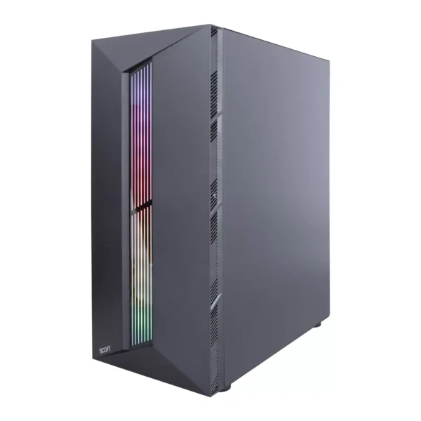 BOOST CHEETAH GAMiNG PC CASE BLACK WITH 3 RGB FAN 1