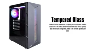 BOOST CHEETAH GAMiNG PC CASE BLACK WITH 3 RGB FAN 12