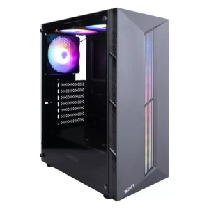 BOOST CHEETAH GAMiNG PC CASE BLACK WITH 3 RGB FAN
