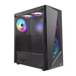 BOOST JAGUAR GAMiNG PC CASE BLACK WiTH 3 RGB FAN 12