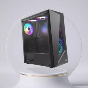 BOOST JAGUAR GAMiNG PC CASE BLACK WiTH 3 RGB FAN