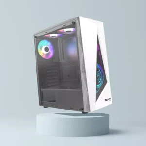 BOOST JAGUAR GAMiNG PC CASE WHITE WiTH 3 RGB FAN