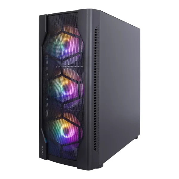 BOOST LION GAMiNG PC CASE BLACK WITH 4 RGB FAN 1