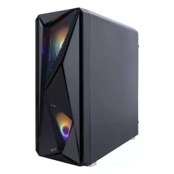 BOOST TiGER GAMiNG PC CASE BLACK WITH 3 RGB FAN 1