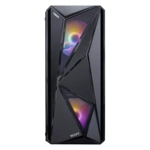 BOOST TiGER GAMiNG PC CASE BLACK WITH 3 RGB FAN 2