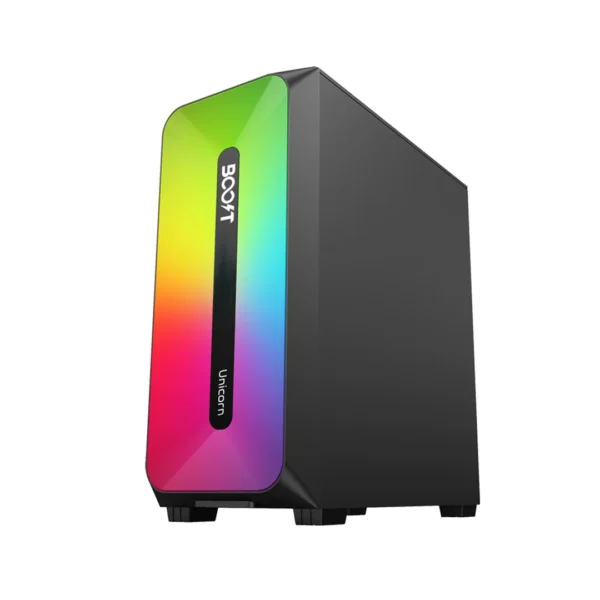 BOOST UNiCRON GAMiNG PC CASE BLACK WITH 3 RGB FAN 3