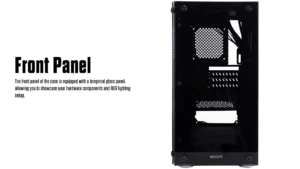 BOOST WOLF GAMiNG PC CASE BLACK WiTHOUT FAN 10