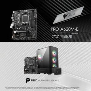MSI PRO A620M-E AM5 RYZEN MOTHERBOARD DDR5 M-ATX 6