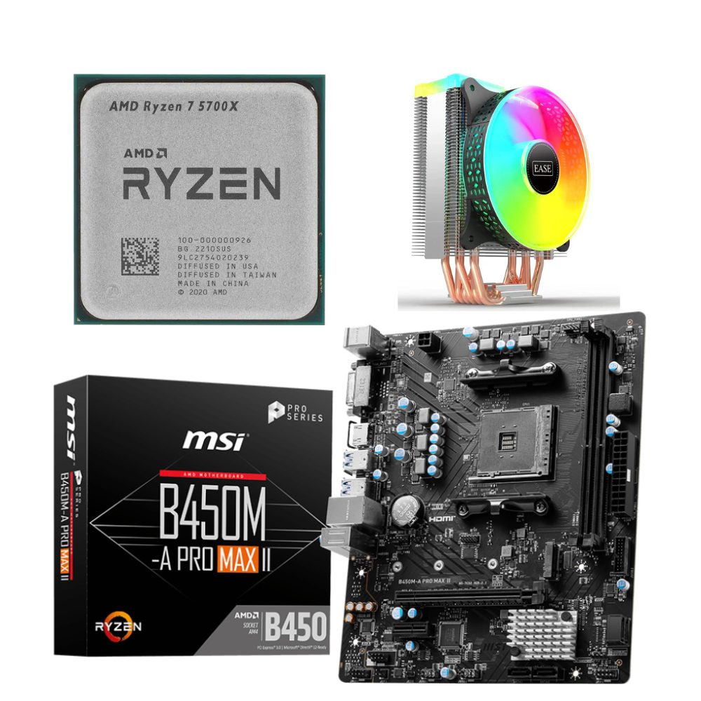 RYZEN 7 5700X PACKAGE WiTH MSI B450M-A PRO MAX II (MOTHERBOARD+PROCESSOR)