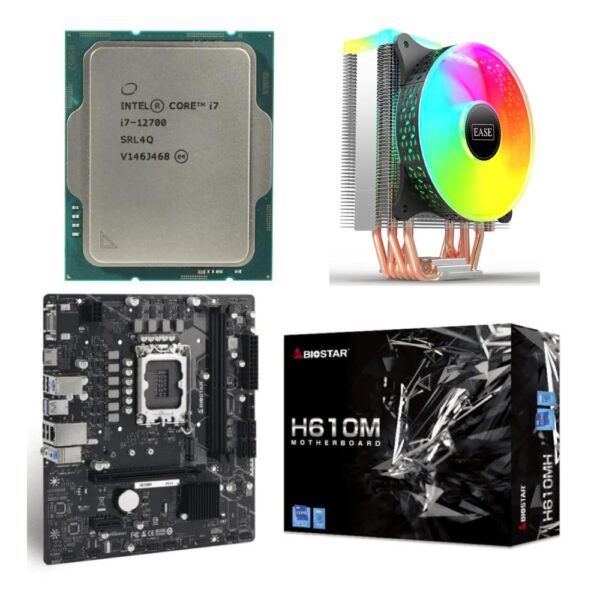 i7 12700 12TH GEN MOTHERBOARD PROCESSOR PACKAGE WiTH BIOSTAR H610MHP 