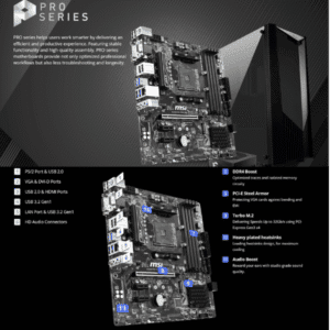 MSI B450M PRO-VDH MAX AMD RYZEN MOTHERBOARD MiCRO ATX USED 4