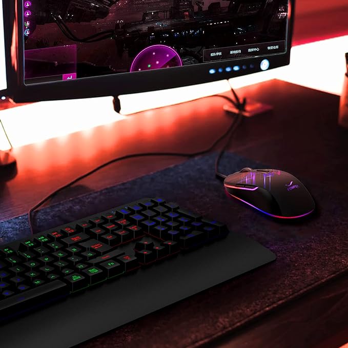 FENIFOX GM001 RGB WiRED GAMiNG MOUSE BLACKPROGRAMMABLE MICE