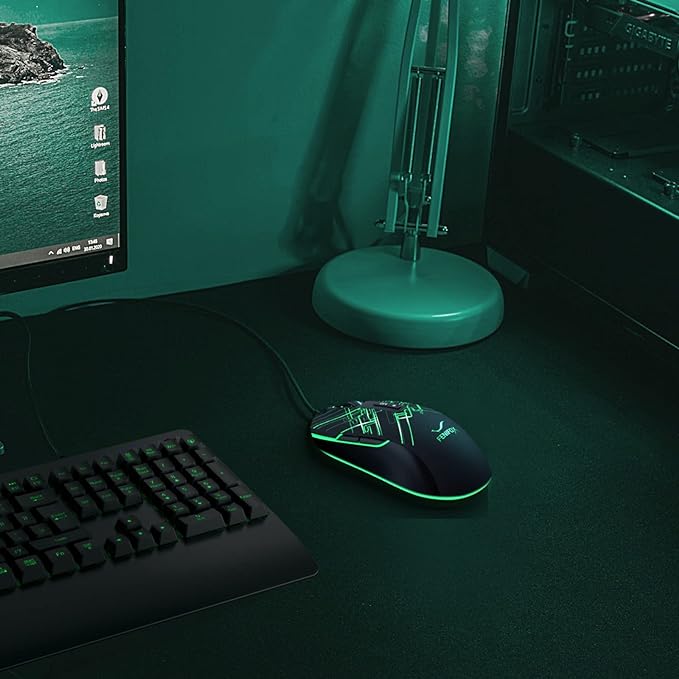 FENIFOX GM001 RGB WiRED GAMiNG MOUSE BLACKPROGRAMMABLE MICE