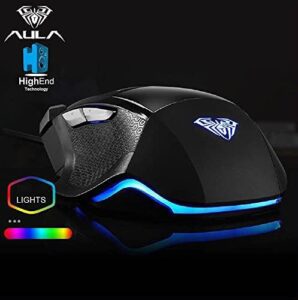 AULA S12 BLACK WiRED USB RGB GAMiNG MoUSE 2