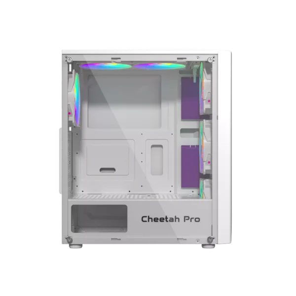 BOOST CHEETAH Pro GAMiNG PC CASE WHiTE WiTH 3 RGB FAN 4