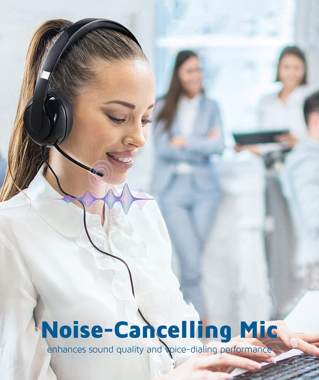 Micro Calling Device MPOW BH224A WiRED USB CALLiNG HEADPHONE NOiSE CANCELING MiC