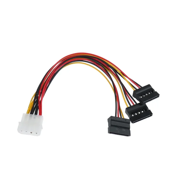 4Pin IDE Molex To 3 SATA Y Extension Power Splitter Cable 4