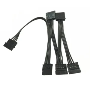 4Pin IDE Molex To 5 SATA Y Extension Power Splitter Cable (1 to 5 SATA Adapter) 4