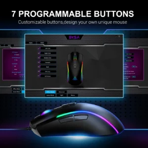 EKSA EM110 USB RGB GAMiNG MOUSE 8000 DPI 7 PROGRAMMABLE MiCE 11