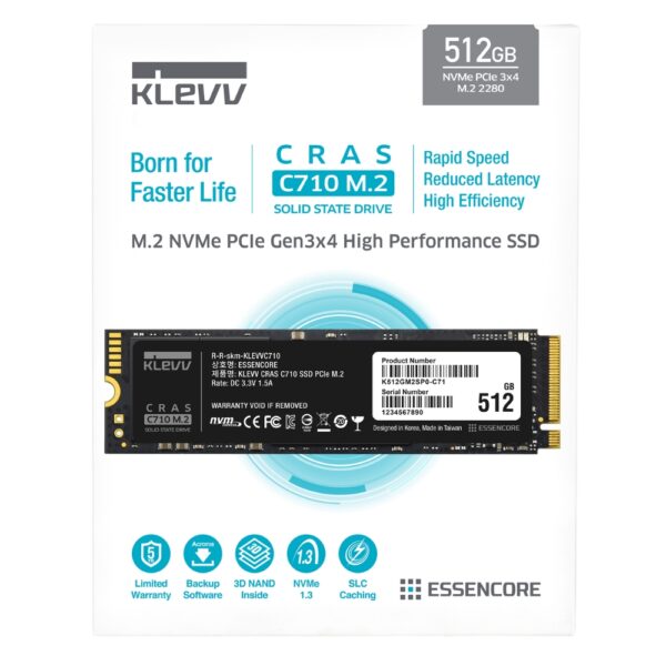 KLevv CRAS C710 512GB 2280 NVMe M.2 SSD (1 YEAR WARRANTY) 1011 (8)