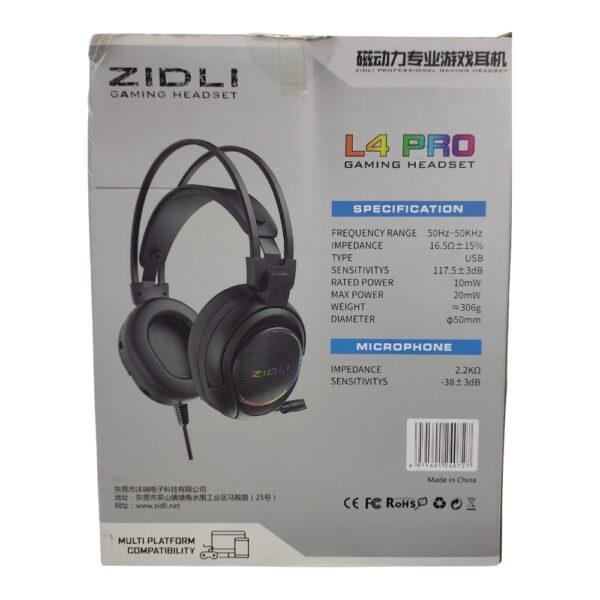 ZiDLi L4 PRO RGB USB GAMiNG HEADPHONES 7.1 SURROUND SOUND 10