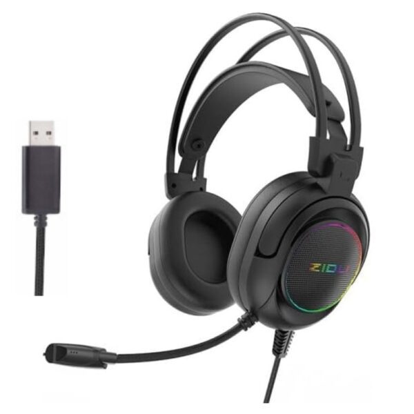 ZiDLi L4 PRO RGB USB GAMiNG HEADPHONES 7.1 SURROUND SOUND 12